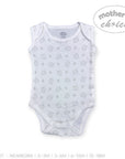 Baby bodysuit with floral pattern on a white background, branded 'Mother's Choice'.