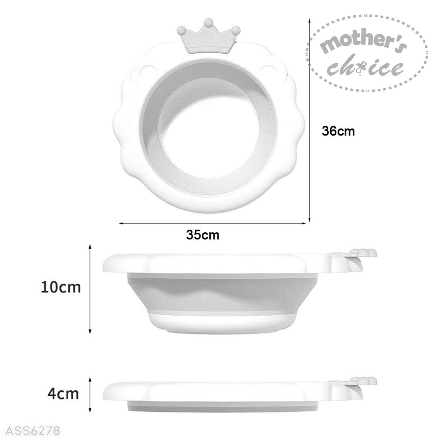 Mother&#39;s Choice Foldable Baby Bath Tub Set - Grey