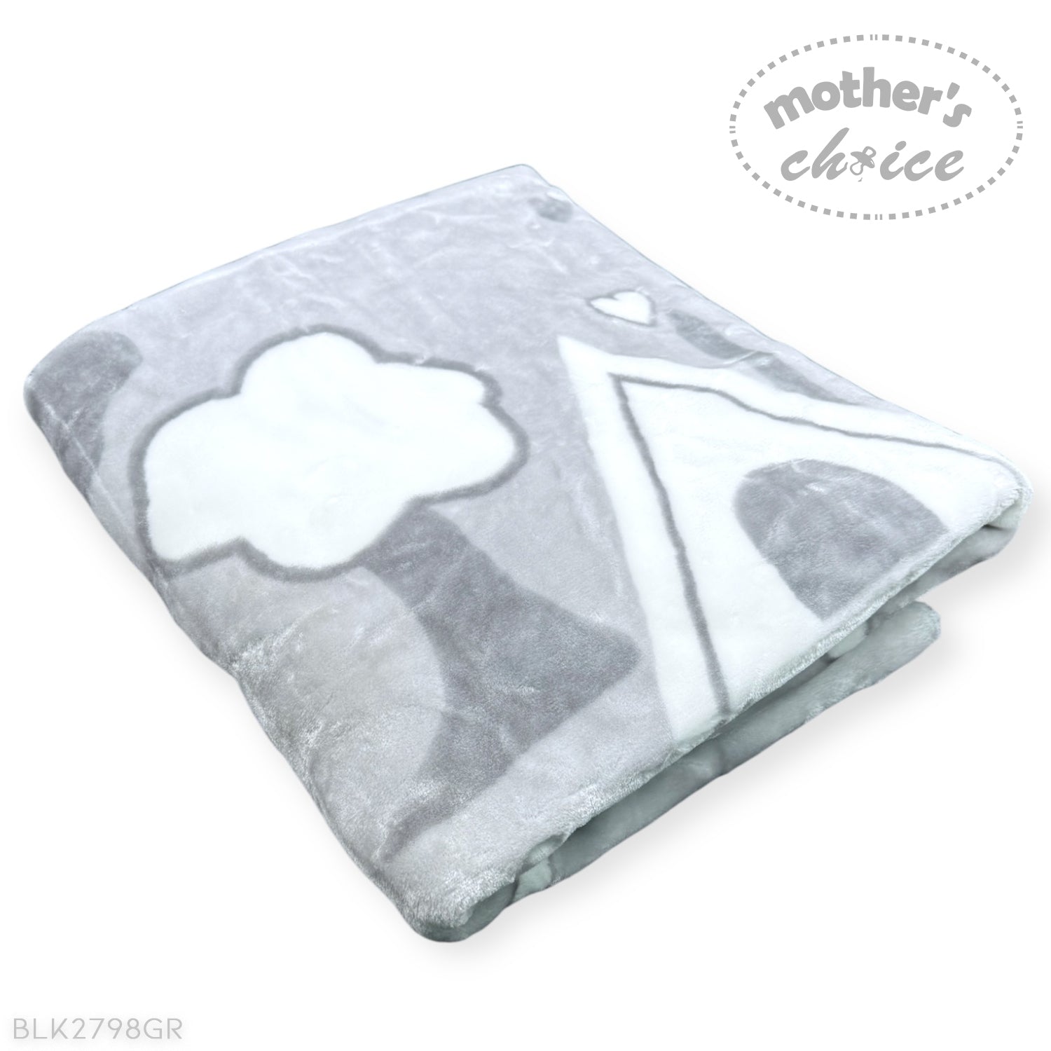 Mothers Choice Baby Cutwork Blanket - Grey House