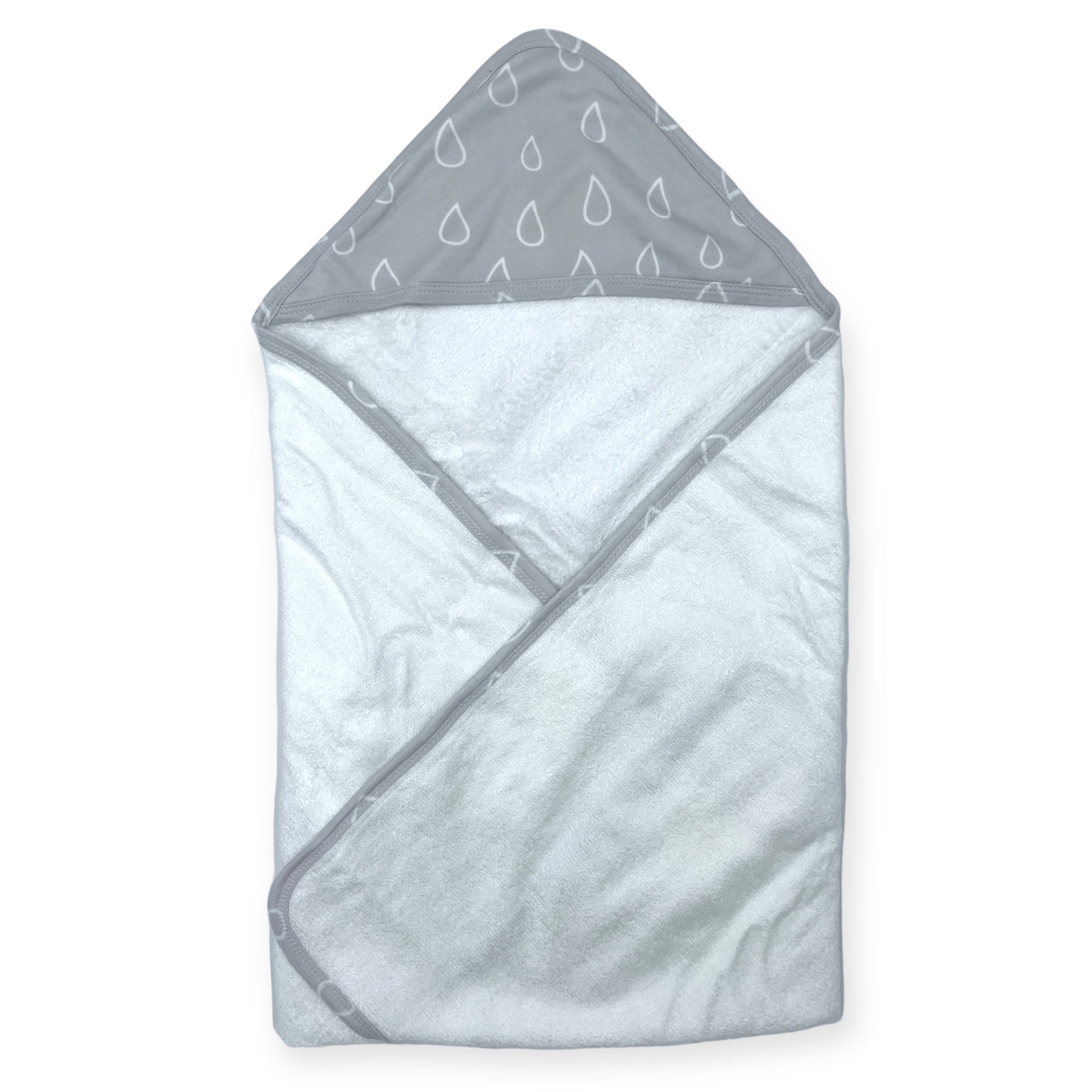 M/C BAMBOO 2PK  HOODED TOWEL STONE