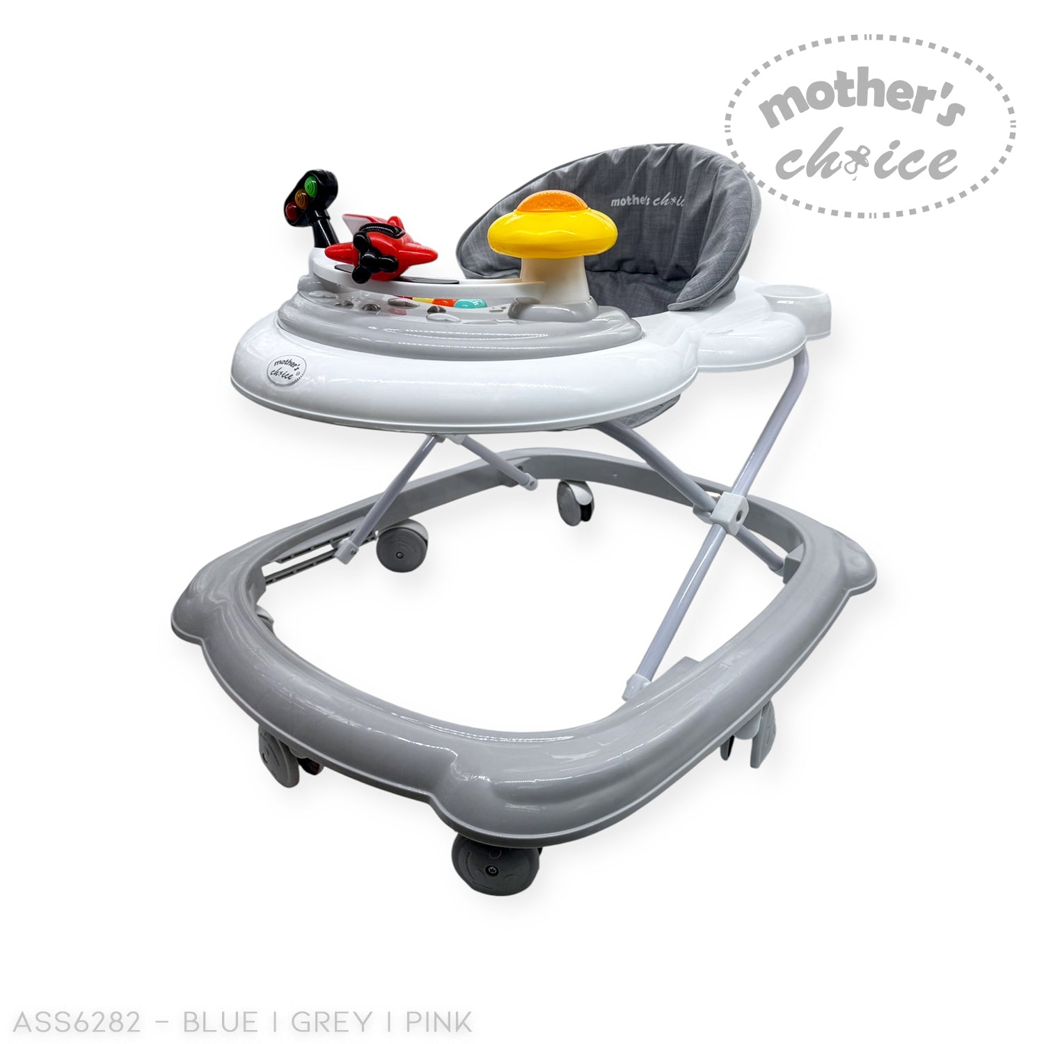 Mothers Choice Baby Walker with Music &amp; Lights - Adjustable Activity Walker