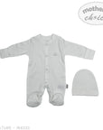 Mothers Choice Premature Grower & Hat Set - White