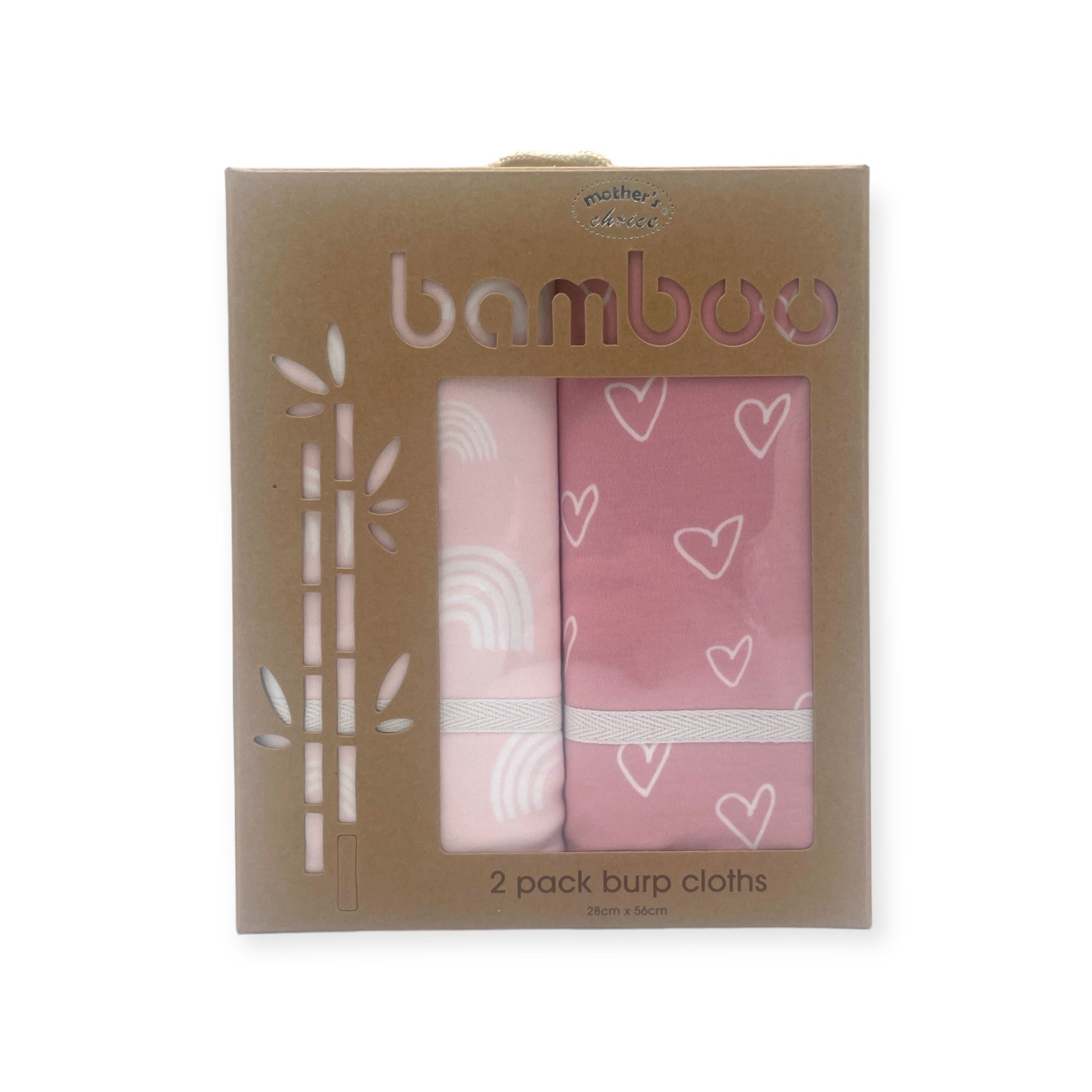 M/C BAMBOO 2PK BURPERS PINK