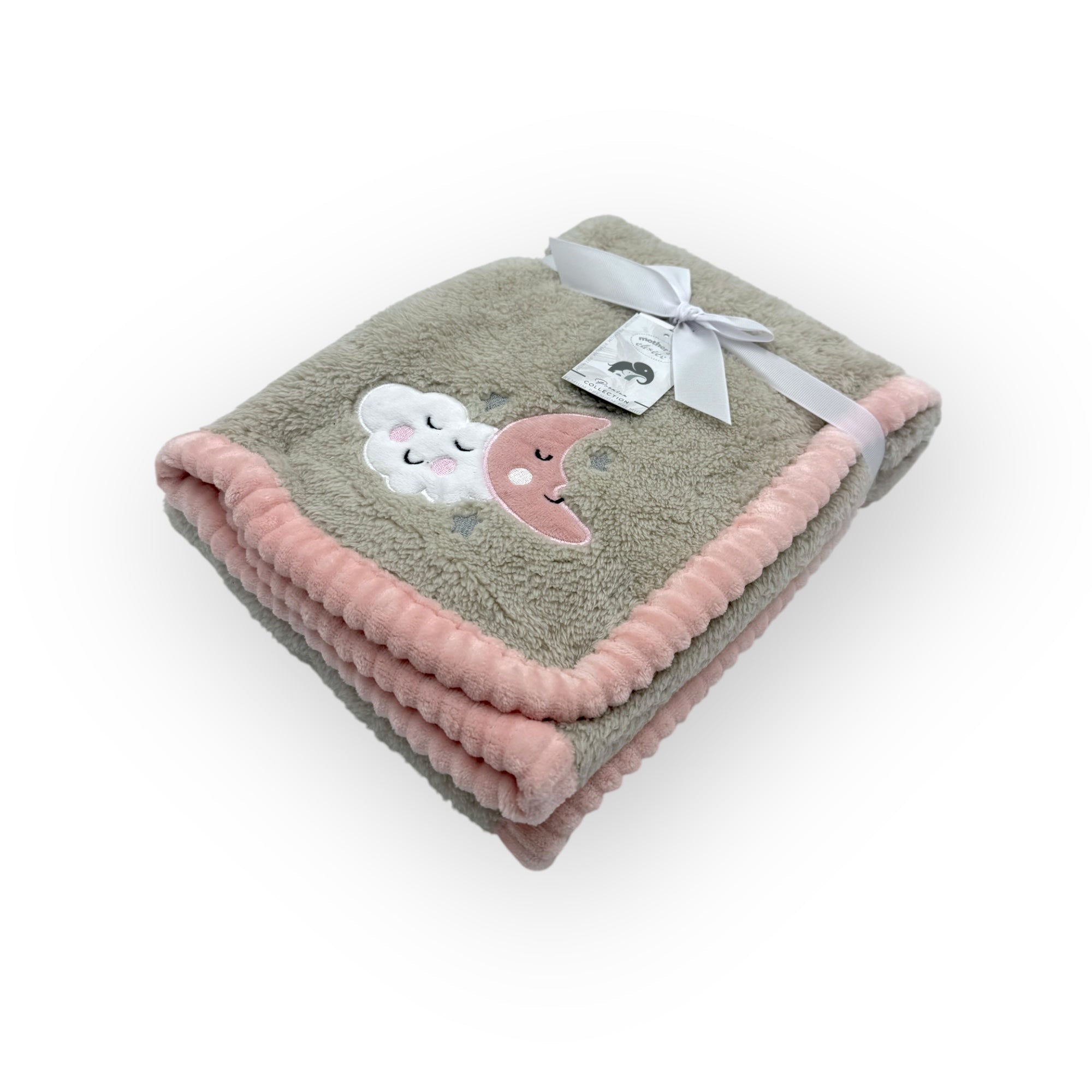 M/C SUPER SOFT CORAL FLEECE AND BINDING BLANKET GIRL&#39;S MOON