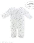 Baby onesie with floral pattern on a white background, branded 'Mother's Choice'.
