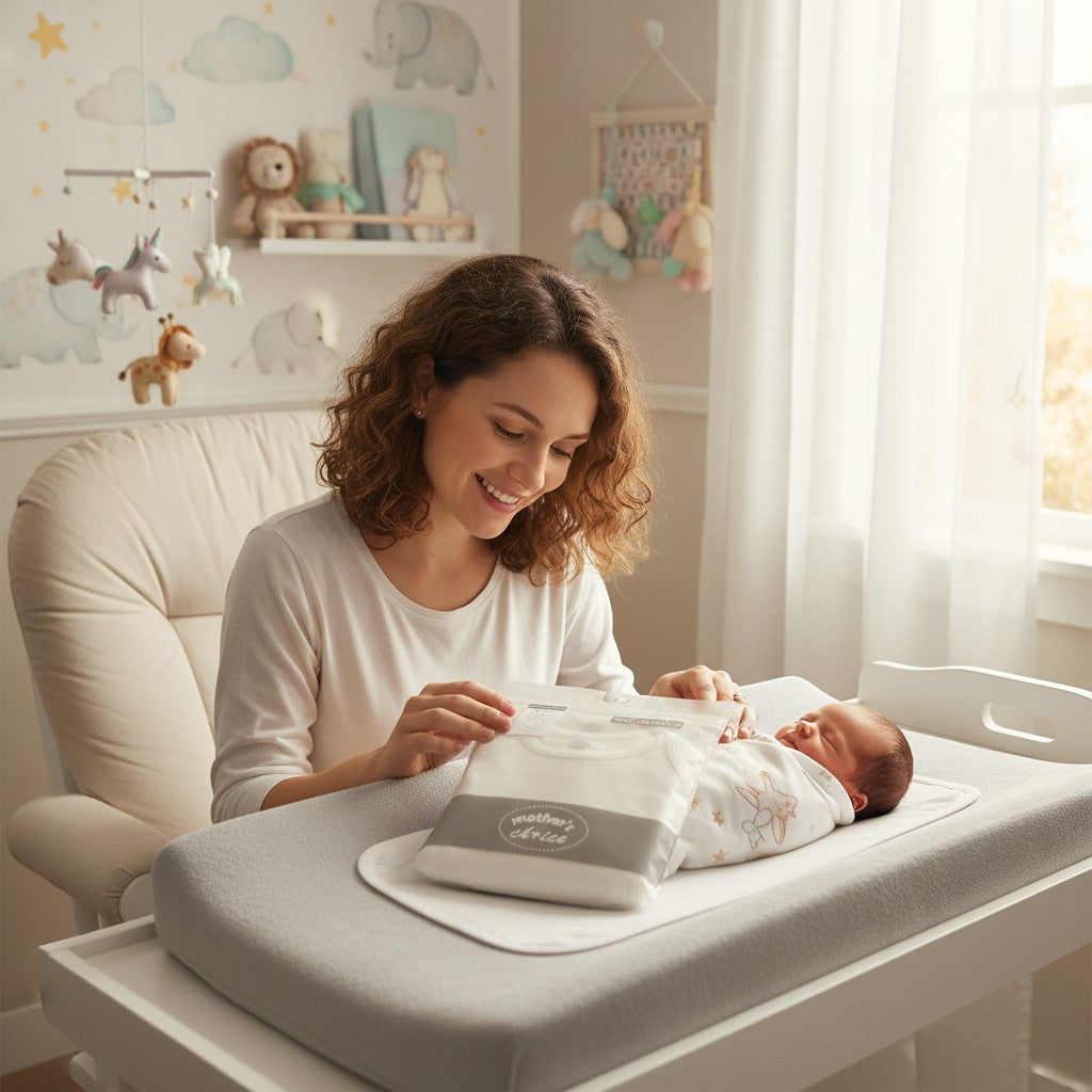 Stork And Baby white 2-piece babygrow set with snap closures, soft and breathable for newborns.