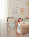 Stork And Baby Mothers Choice 3 pack sage bamboo facecloths, 70% bamboo, 20% cotton, 10% poly.