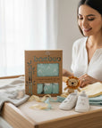 Stork And Baby Mothers Choice Bamboo 3 Pack Newborn Beanie Set Sage, ultra-soft bamboo fabric, breathable, lightweight, sage tones, 3-pack.