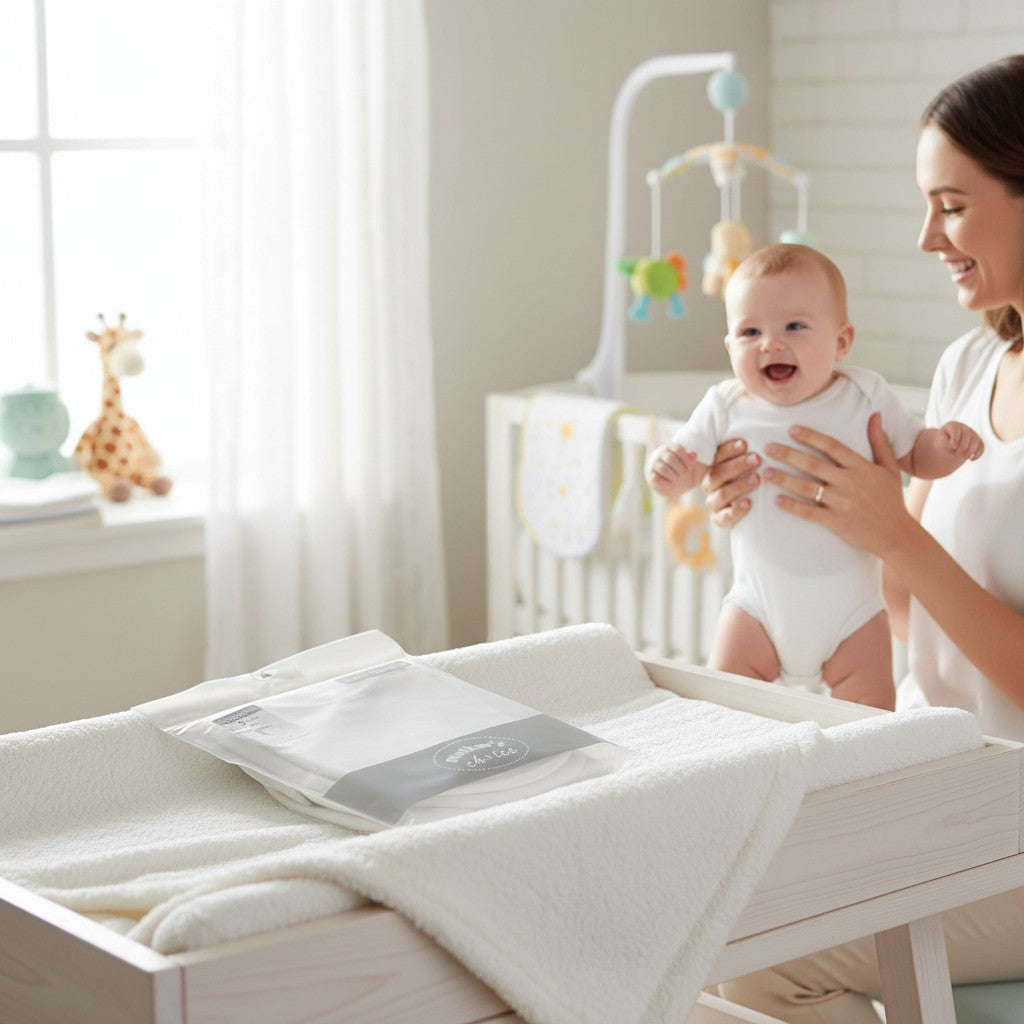 Stork And Baby Mothers Choice 3 Pack Bibs, white, soft cotton, essential for feeding and teething messes