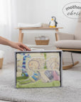 Mothers Choice Infants Cutwork Blanket Fairytale with cute sheep and giraffe design, soft fleece material, perfect for nursery.