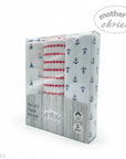 Stork And Baby Mothers Choice 3-pack flannel baby receiver blankets with nautical sailboat, stripe, and anchor prints.