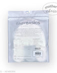 Stork And Baby Mothers Choice 3 pack newborn hats and 3 pack mittens, white cotton, essential baby basics.