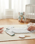 Stork And Baby quilted sage and grey leaf baby grower, 0-3 months, soft cotton, cozy, natural look