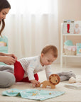 Stork And Baby red stretchy tights for girls, soft and comfortable for all-day wear.