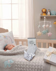 Stork And Baby white baby socks with satin bow detail, perfect for newborns 0-6 months.