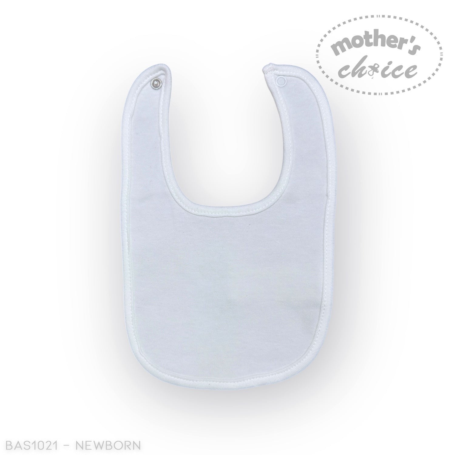 Stork And Baby white cotton baby bibs, soft and comfortable for newborns, perfect for feeding and teething.